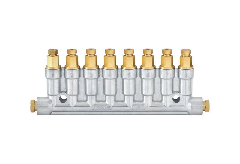 整体加压润滑脂分配器